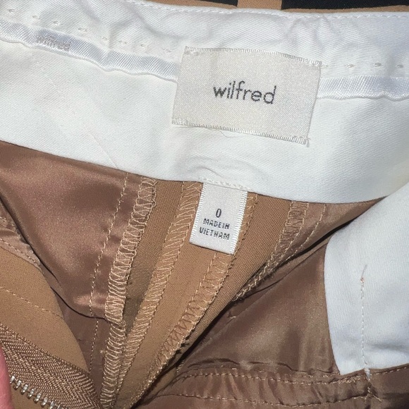 Aritzia Wilfred High-Waisted Brown Pants - Size 0 - Picture 4 of 4